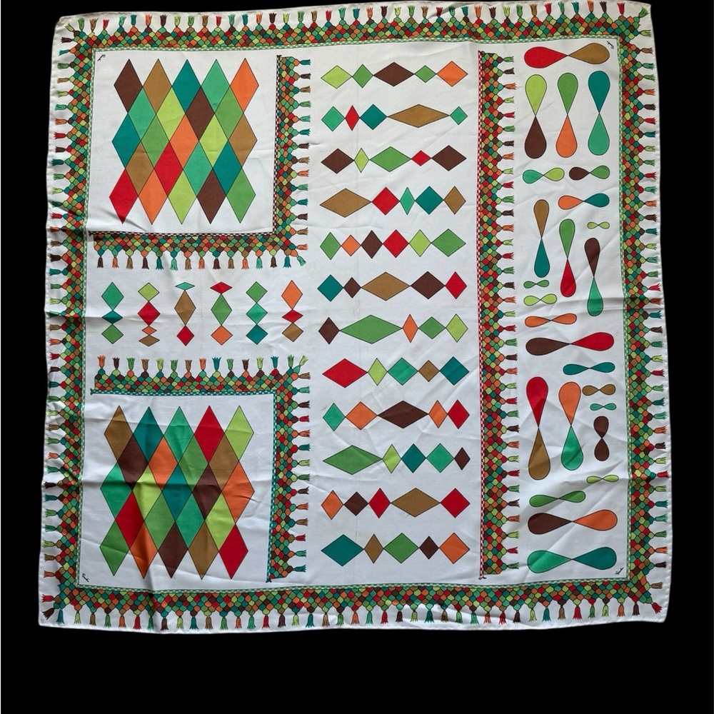 Emilio Pucci Colorful Geometric Pattern Scarf